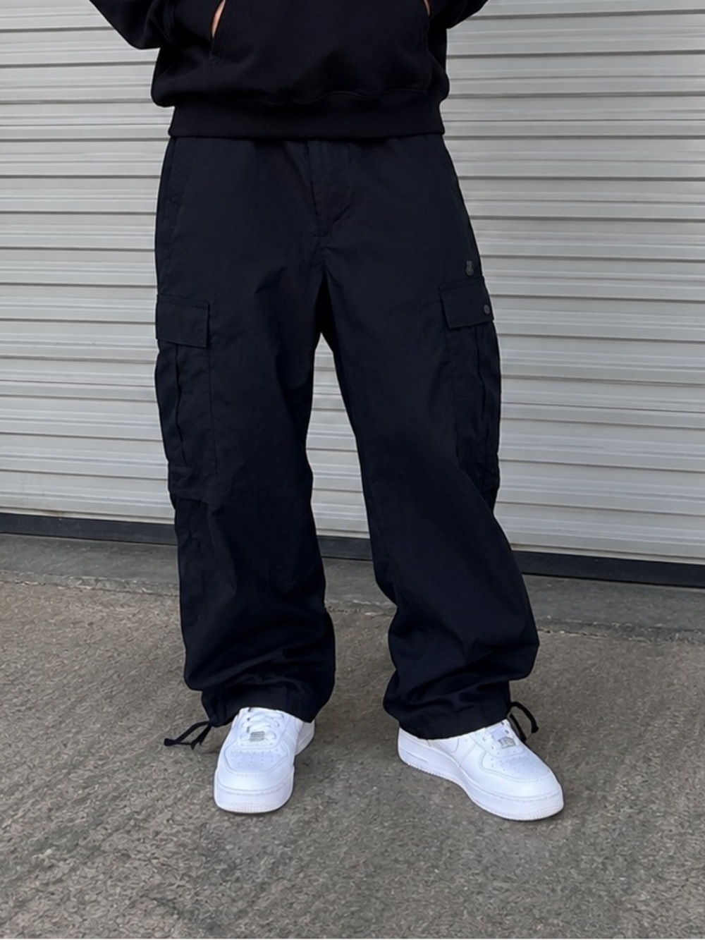 Teddy Fresh Nylon Cargo Pants Men’s Size 30 Adjustable Cinch Hem Utility